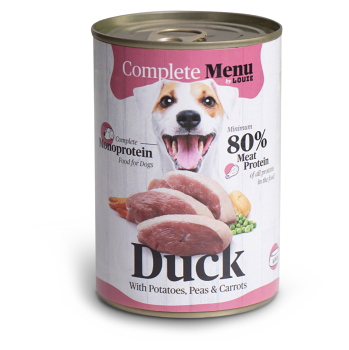 LOUIE Complete Menu kachní se zeleninou konzerva pro psy 400 g