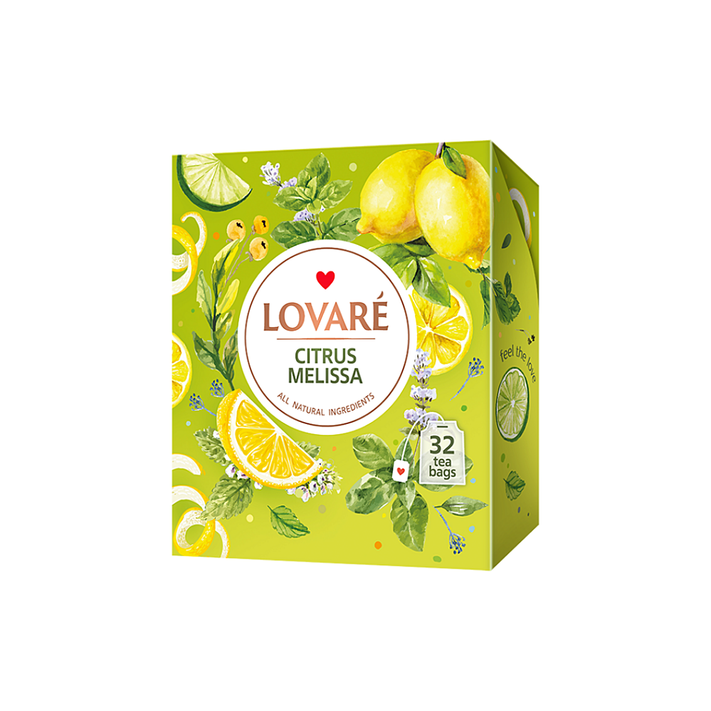 LOVARÉ Citrus melissa zelený čaj 32 sáčků