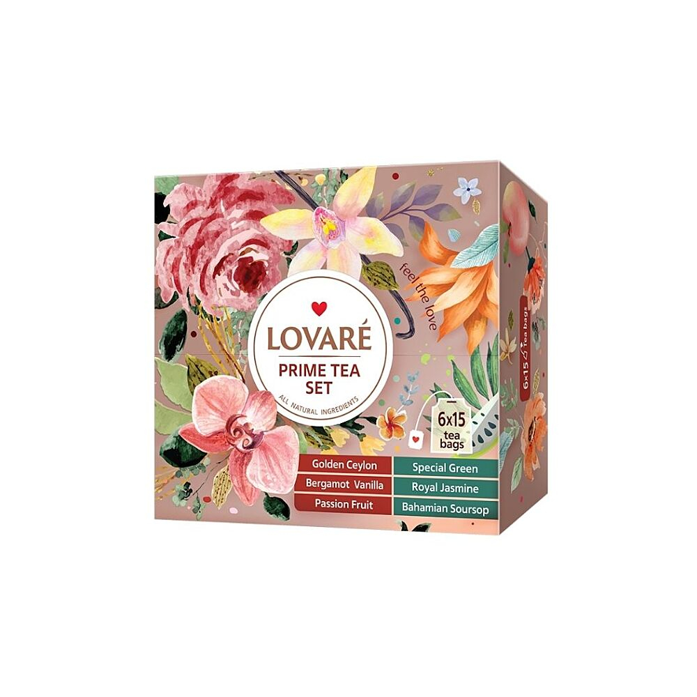 LOVARÉ Prime tea set kolekce čajů 90 sáčků