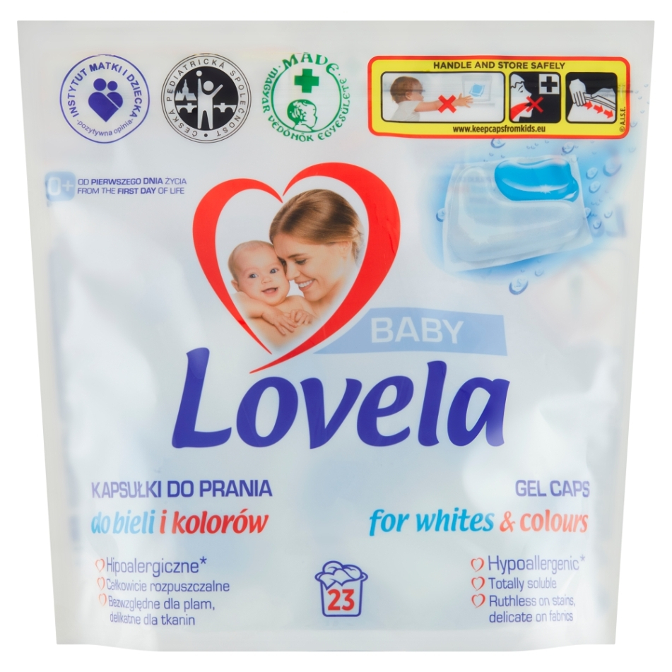 E-shop LOVELA Baby Gelové kapsle na praní na bílé i barevné prádlo 23 praní 499,1 g