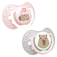 LOVI Dudlík silikonový dynamický capichill holka 6-18m 2 kusy