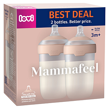 LOVI Mammafeel set lahví 3m+ 250 ml 2 kusy (Kojenecké lahve) - Sada, Antikolikové