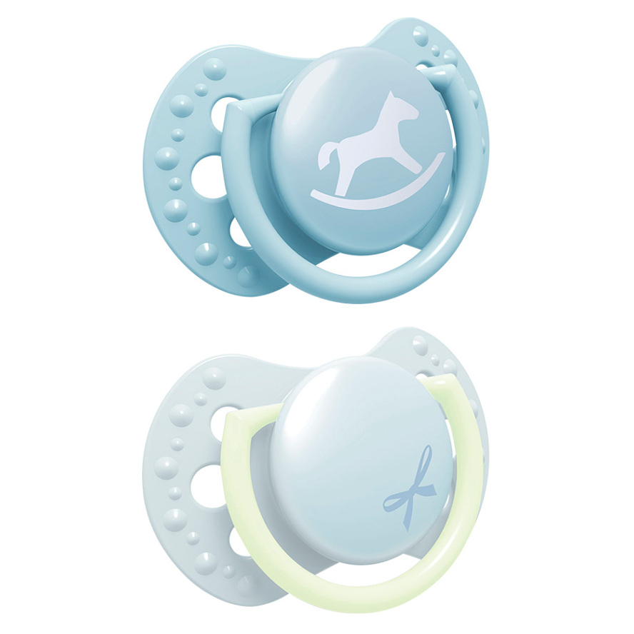 E-shop LOVI Dudlík silikonový symetrický dynamický baby shower modrý 2 kusy