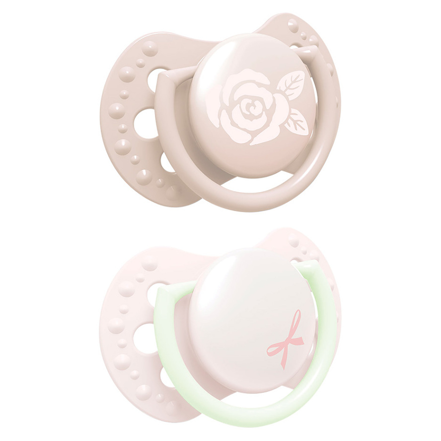 E-shop LOVI Dudlík silikonový symetrický dynamický baby shower růžový 2 kusy