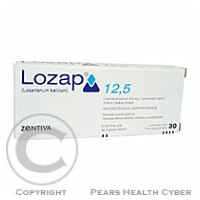 LOZAP 12,5 ZENTIVA  30X12.5MG Potahované tablety