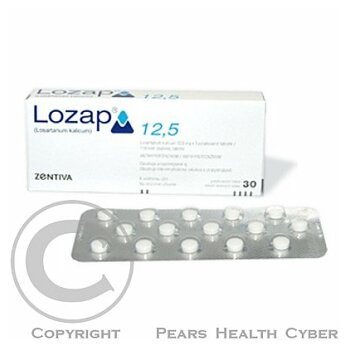 LOZAP 12,5 ZENTIVA  60X12.5MG Potahované tablety