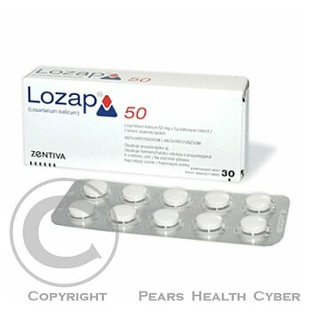 LOZAP 50 ZENTIVA  30X50MG Potahované tablety