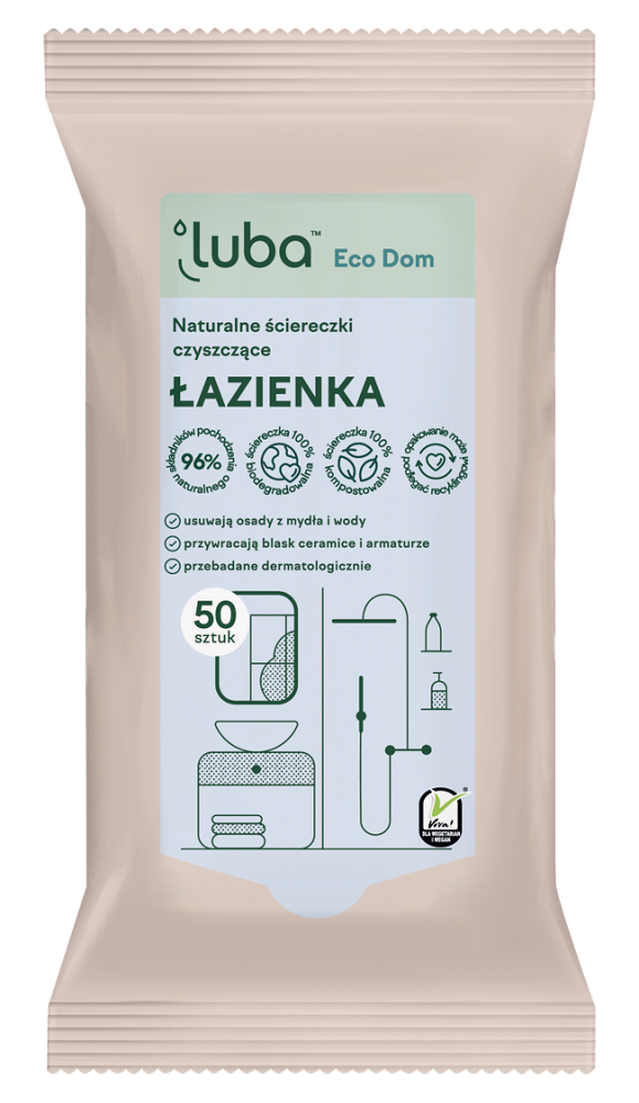 Levně LUBA Eco Přírodní čistící ubrousky Koupelna 50 ks