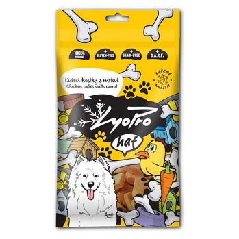 LYOPRO Mrazem sušené kuřecí kostky s mrkví pro psy 50 g (Sušené maso pro psy)