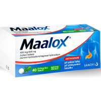 MAALOX 40 žvýkacích tablet MAALOX 40 žvýkacích tablet