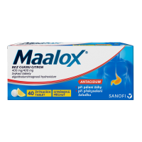 MAALOX Bez cukru citron  40 žvýkacích tablet