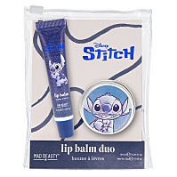 MAD BEAUTY Stitch denim set péče o rty balzám 10 ml a lesk na rty 12 ml