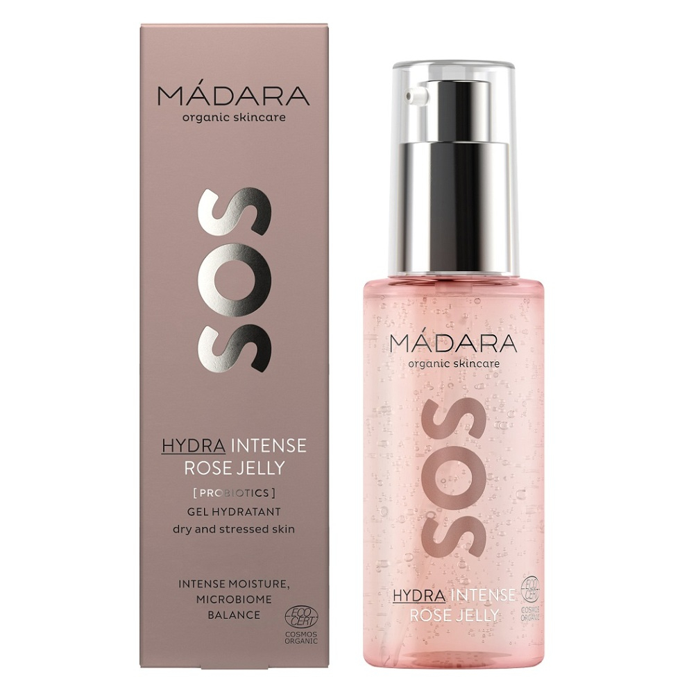 E-shop MÁDARA SOS Hydra Intenzivní hydratační hyaluronový gel s růžovou vodou 75 ml
