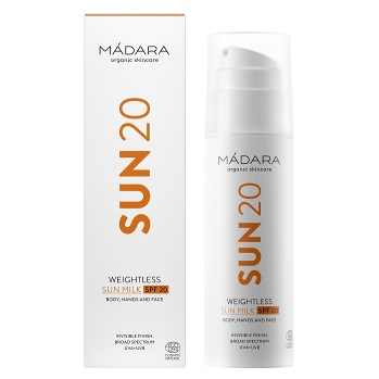 MÁDARA Sun20 Lehké opalovací mléko SPF20 150 ml (Přírodní opalovací přípravky) - Přírodní