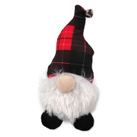 MAGIC CAT Winter Tale trpaslík se šantou čepice červeno-černá 15 cm