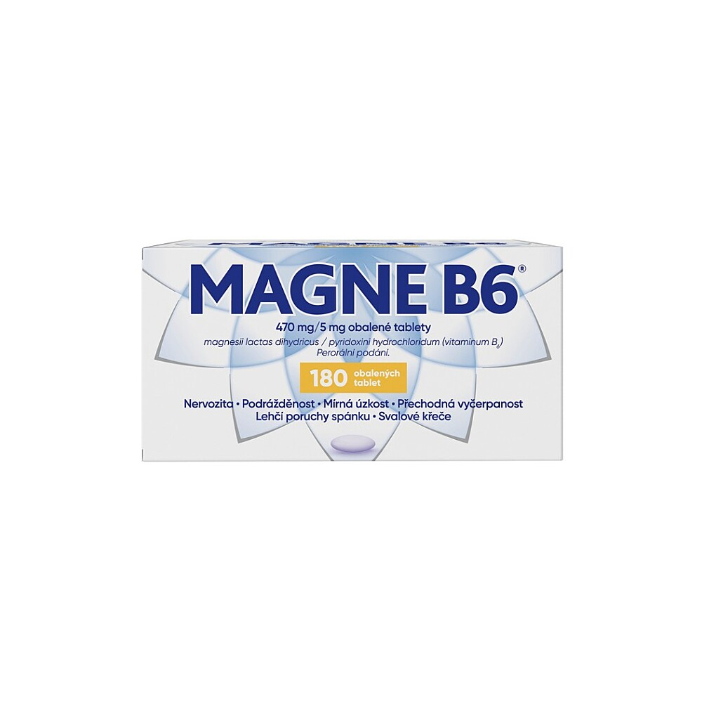 Magne B6 470mg/5mg tbl.obd.180 koupíte na Lekarna.cz