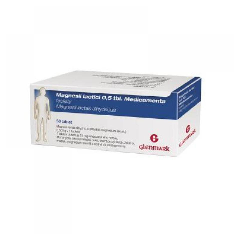 Levně MAGNESII lactici Medicamenta 0,5 g x 50 tablet
