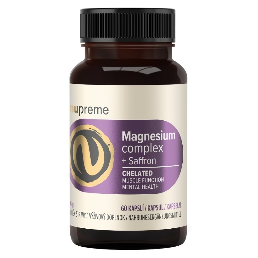 Levně NUPREME Magnesium chelát + šafrán 60 kapslí