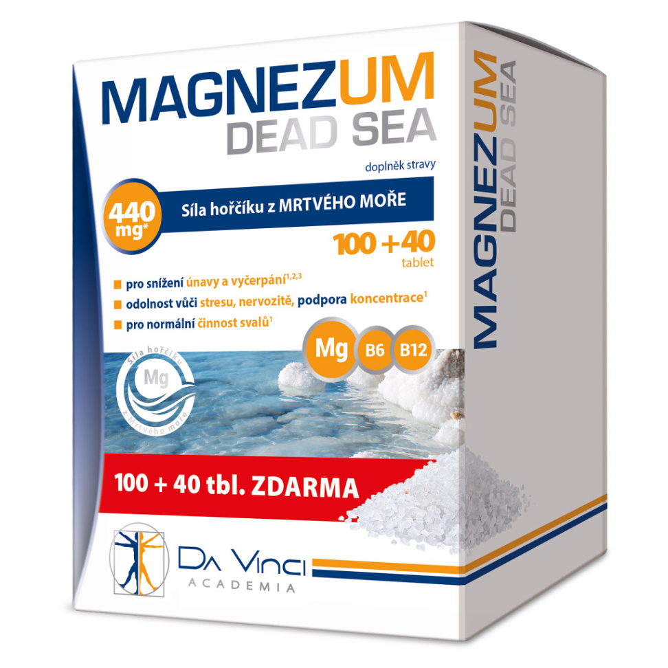 Levně DA VINCI ACADEMIA Magnezum Dead Sea 100 + 40 tablet ZDARMA