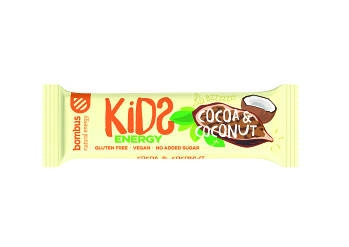 BOMBUS Raw Kids Energy tyčinka cocoa & coconut 40 g