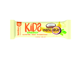 BOMBUS Raw Kids Energy tyčinka exotic fruits 40 g