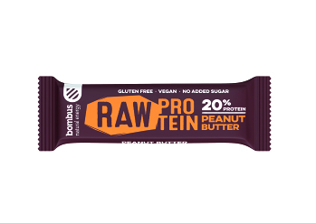 BOMBUS Raw Protein 20% tyčinka peanut butter 50 g