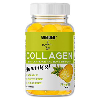 WEIDER Collagen Gummies kolagen a vitamín C ananas 50 kusů (Vitamín C) - Vícesložkové