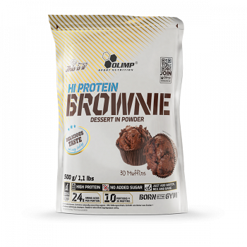 OLIMP Hi  Protein Brownie směs na výrobu muffinů Čokoláda 500 g