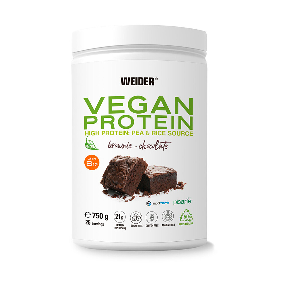 WEIDER Vegan protein příchuť bílá čokoláda a lískový oříšek 750 g