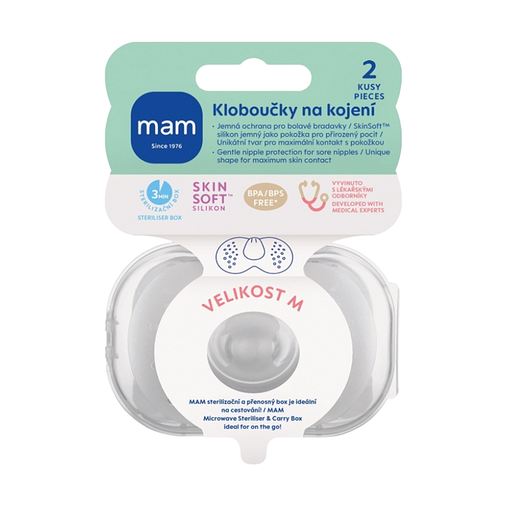 MAM Kloboučky na kojení vel.M 2ks koupíte na Lekarna.cz