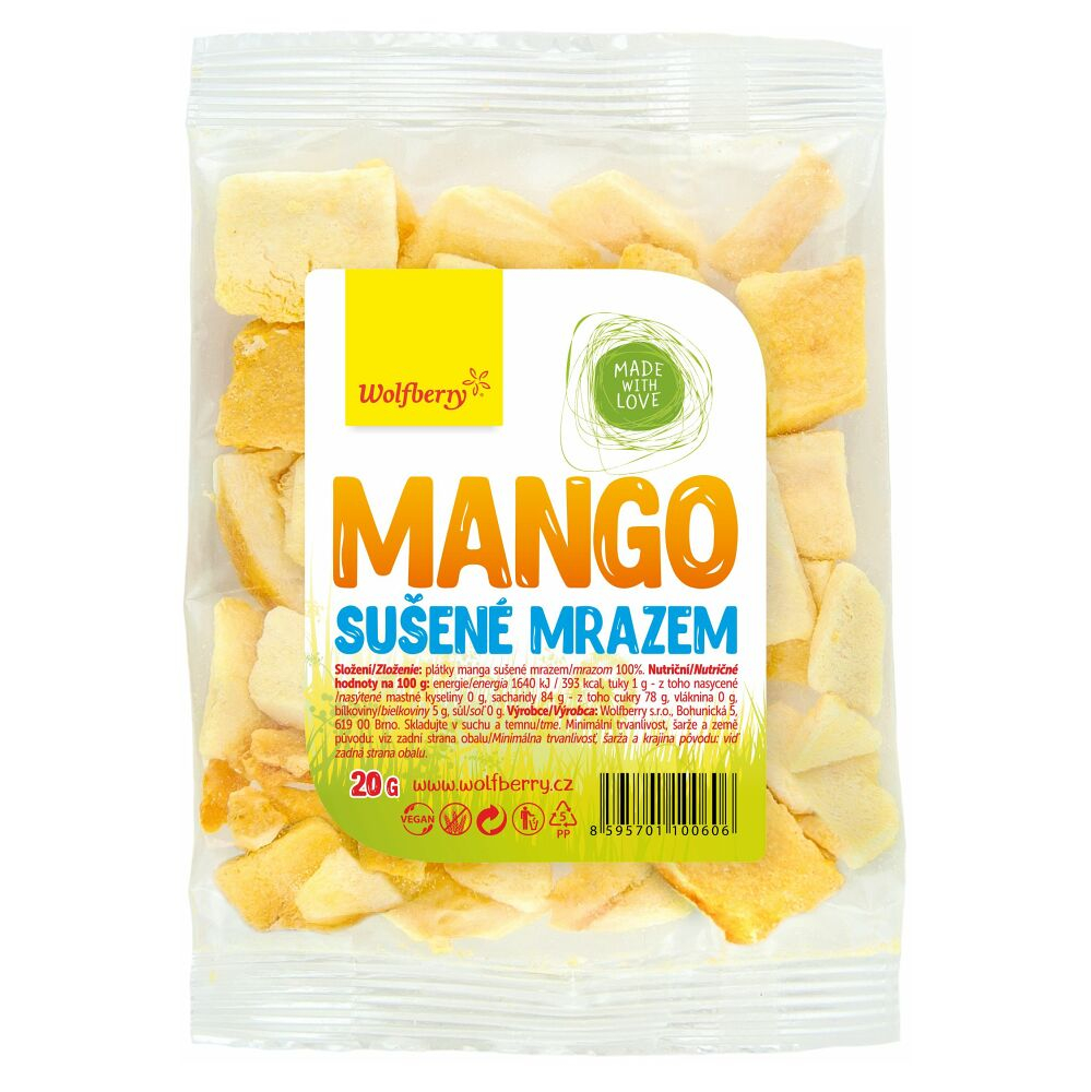 E-shop WOLFBERRY Mango sušené mrazem 20 g