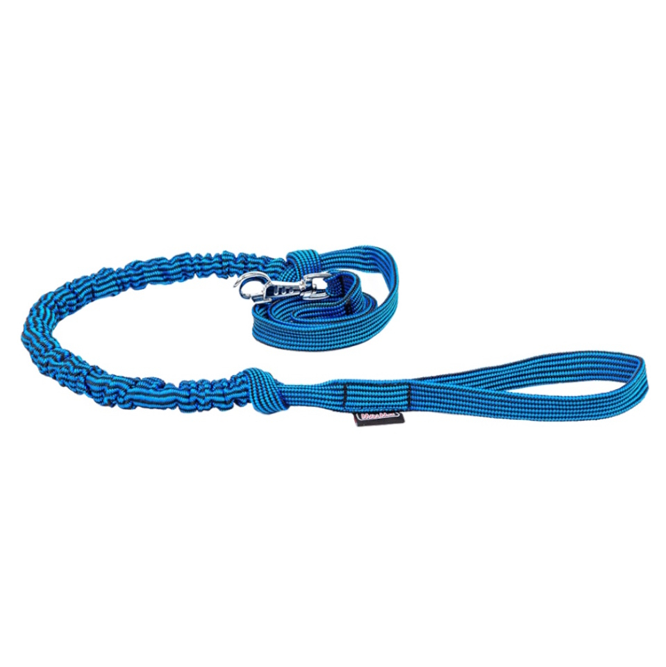 Levně MANMAT Pletené vodítko pro psy s amortizérem modrá 230 cm