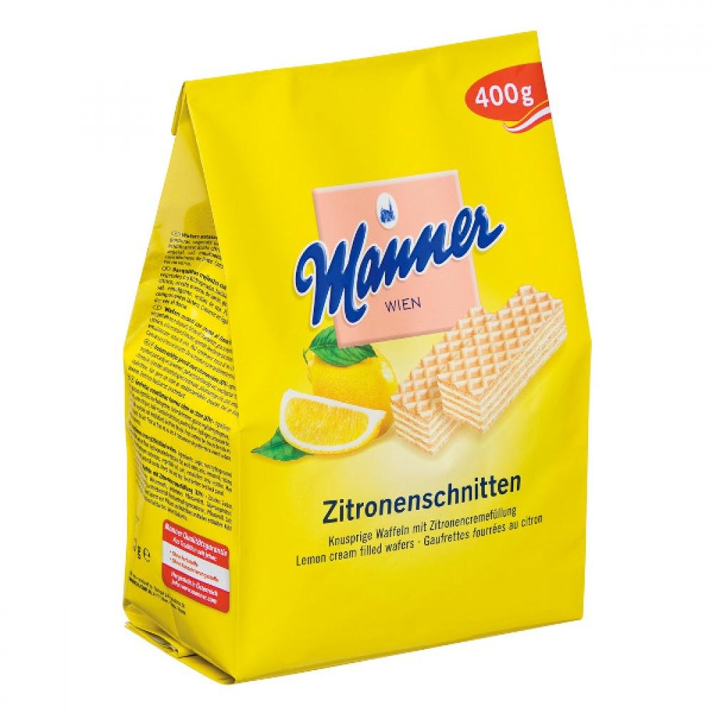 Manner Zitronenschnitten 400g Oplatky S Kremovou Citronovou Naplni Lekarna Cz