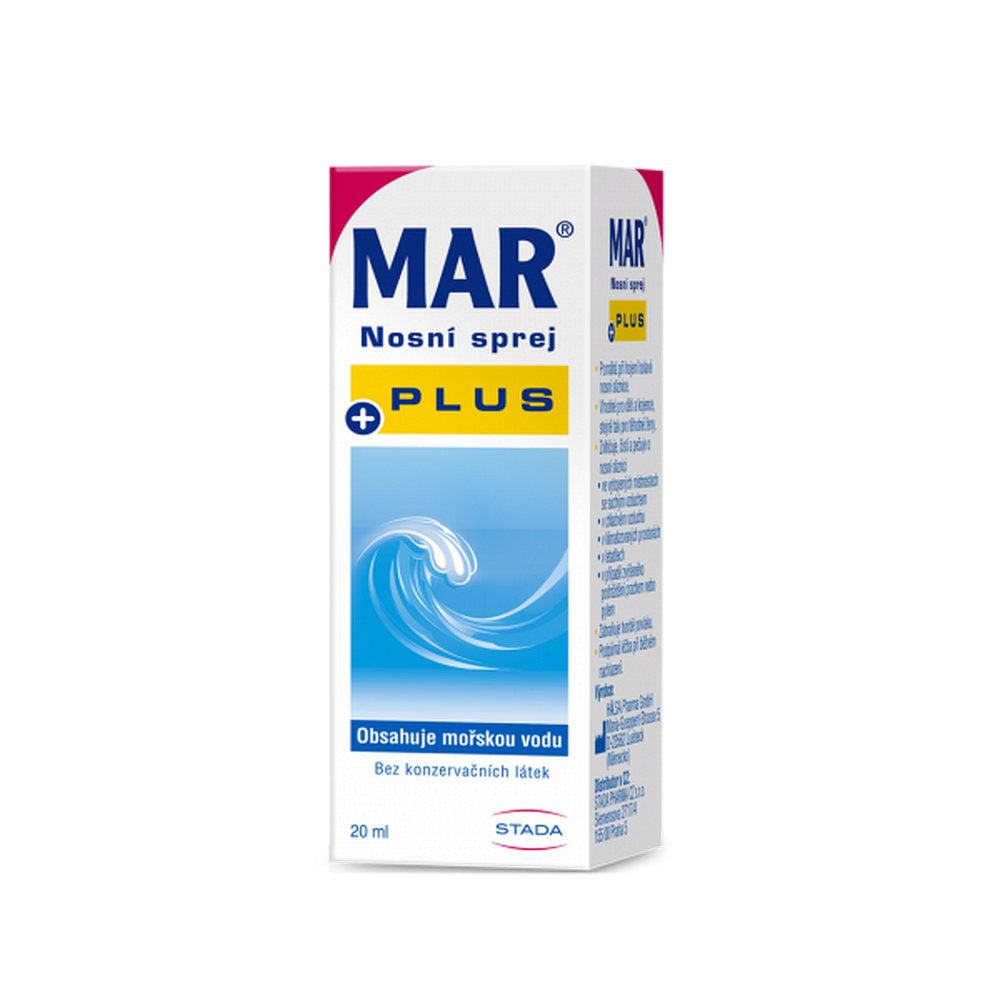 MAR Plus 3 % Nasenspray mořská voda s dexpanthem 20 ml
