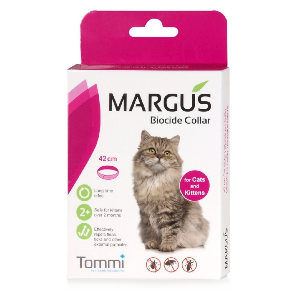 Levně MARGUS Biocide antiparazitární obojek kočka 42cm