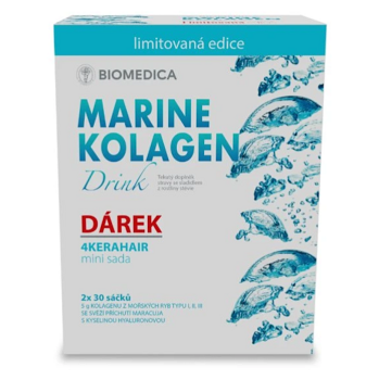 BIOMEDICA Marine kolagen drink 2 x 30 sáčků + DÁREK 4Kerahair mini sada