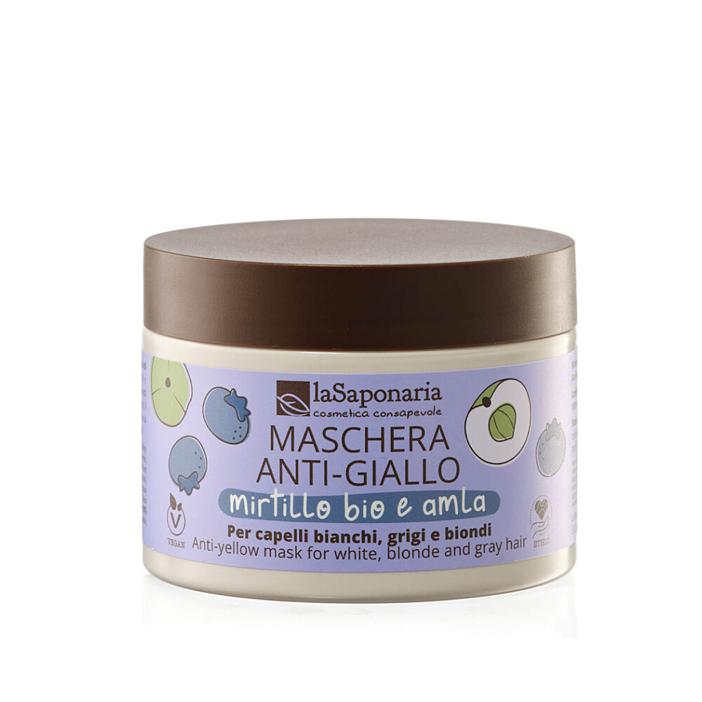 laSaponaria Maska No yellow na šedivé vlasy s Amlou a borůvkou 200 ml