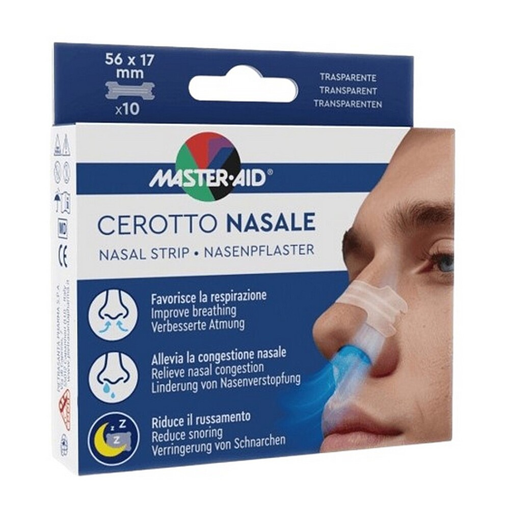 MASTER AID Nosní náplasti 56 x 17mm 10 kusů