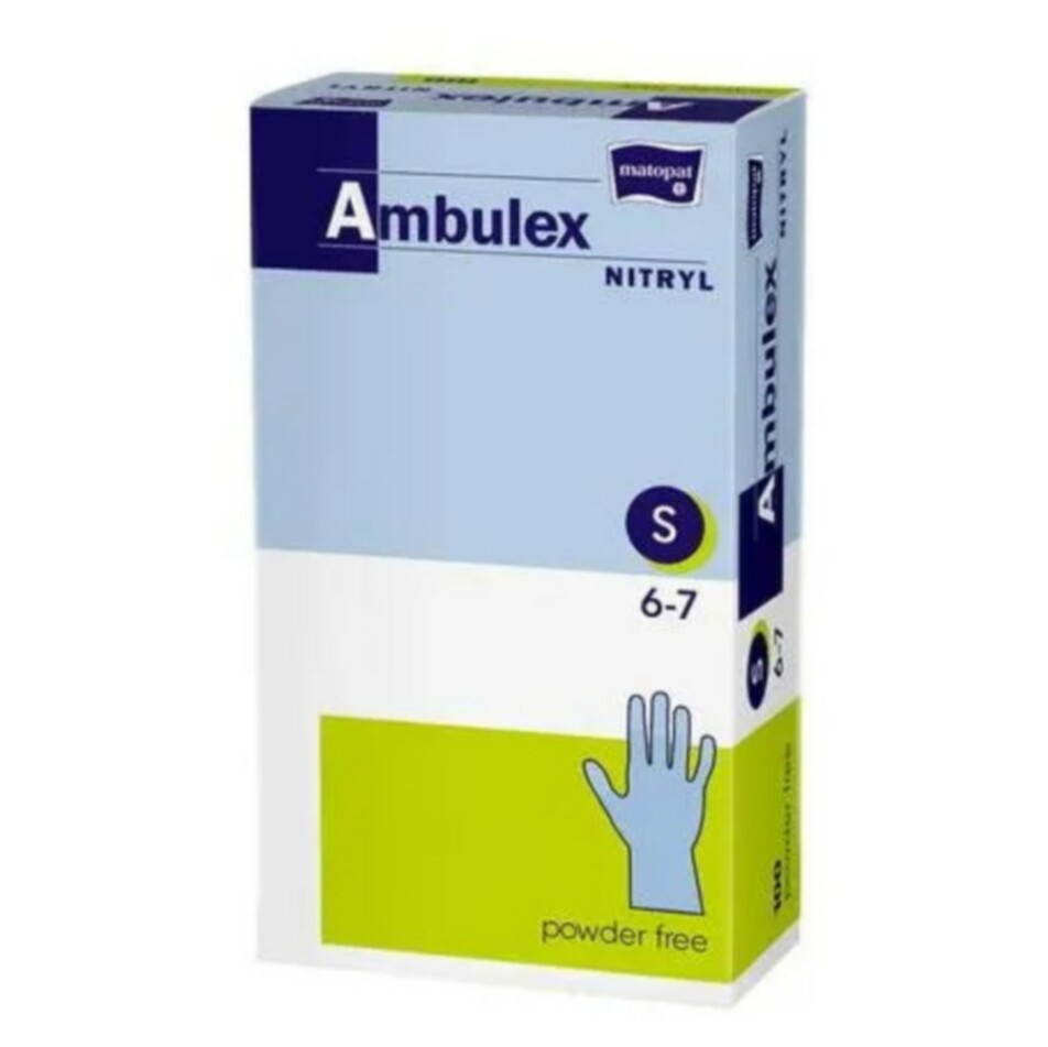 E-shop MATOPAT Ambulex Nitryl rukavice nitrilové nepudrované S 100 ks