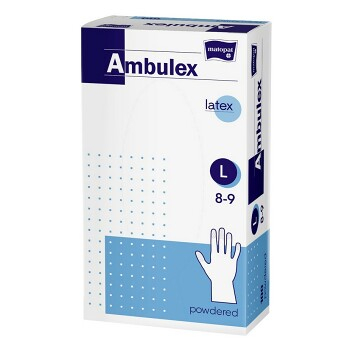 MATOPAT Ambulex rukavice latexové jemně pudrované L 100 kusů