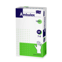 MATOPAT Ambulex rukavice latexové jemně pudrované M 100 kusů MATOPAT Ambulex rukavice latexové jemně pudrované M 100 kusů