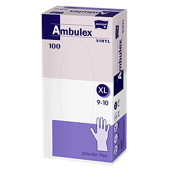 MATOPAT Ambulex Vinyl rukavice vinylové nepudrované XL 100 kusů (Jednorázové vyšetřovací rukavice) - Ochranný, Jednorázové, Nesterilní, Nepudrované