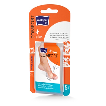 MATOPAT Comfort Plus hydrokoloidní náplast M 29 x 59 mm 5 kusů (Náplasti) - Hydrokoloidní