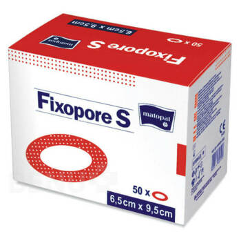 MATOPAT Fixopore S sterilní náplast ovál 6,5 x 9,5cm 50 kusů