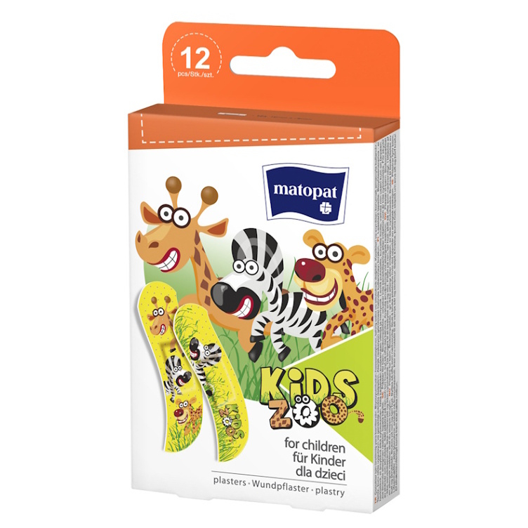 MATOPAT Kids ZOO náplast 19 x 76 mm 12 kusů