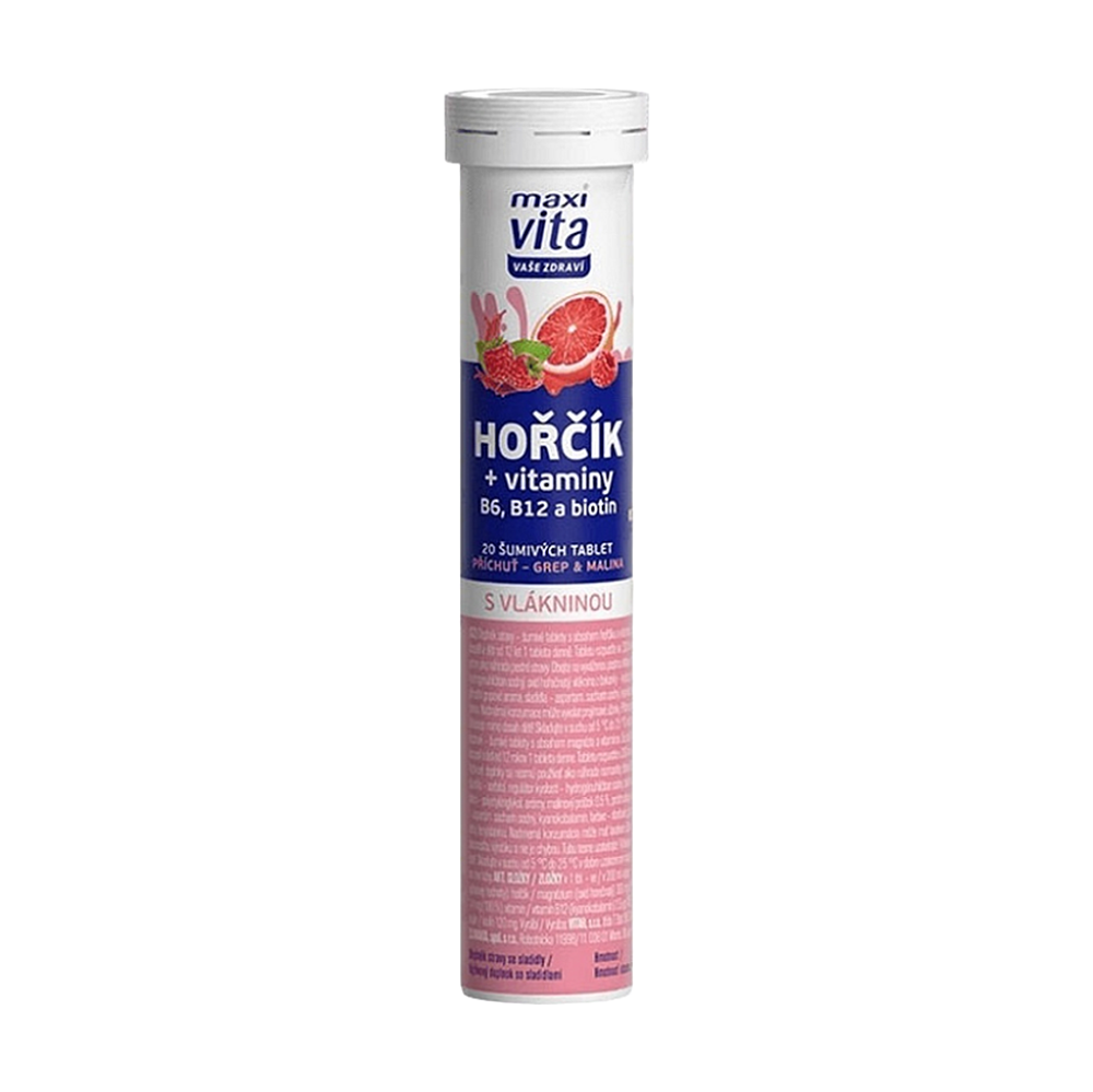 Maxi Vita Hořčík+vit.B6 B12+biotin tbl.eff.20