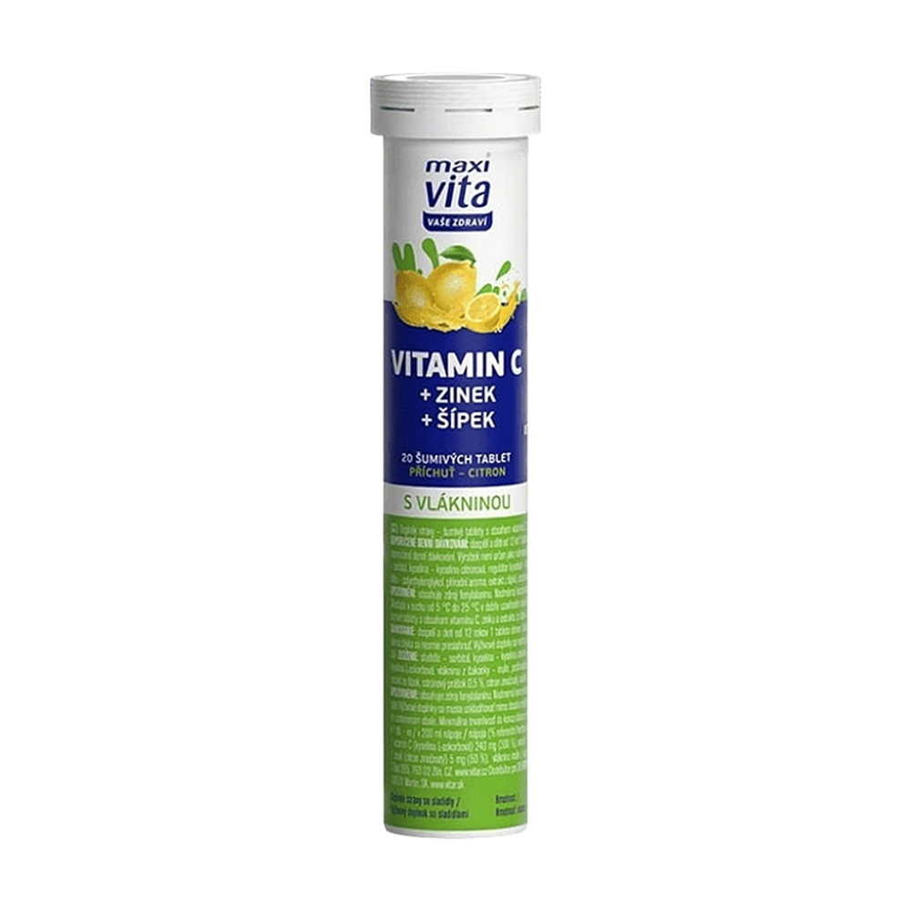 Maxi Vita Vitamin C+zinek+šípek citron tbl.eff.20