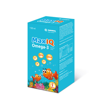 MaxIQ Omega-3 sirup od 1 roku 150 ml, expirace