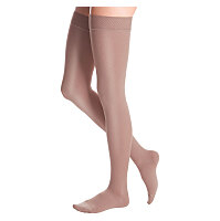 MAXIS BRILLANT Stehenní punčochy s lemem (II. KT), Provedení: Se špicí, Velikost: 1, Délka: Krátká, Barva: Bronzová