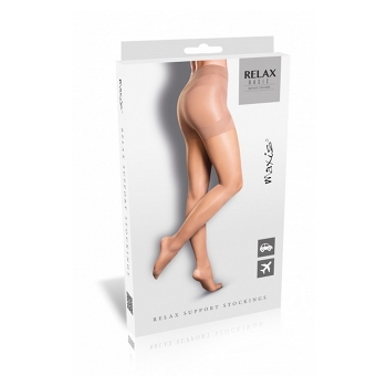 MAXIS Relax basic punčochové kalhoty světlé, Velikost: M (Punčochy pro prevenci žilních onemocnění) - Cestovní, S pololeskem, Hladká